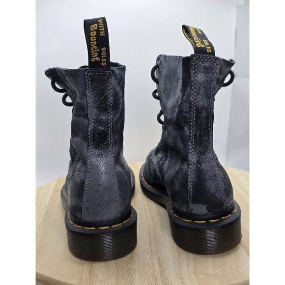 Dr. Martens 1460 Pascal Tie Dye Printed Suede Black 8 Eye Boots Women’s Size 6 - Picture 5 of 9